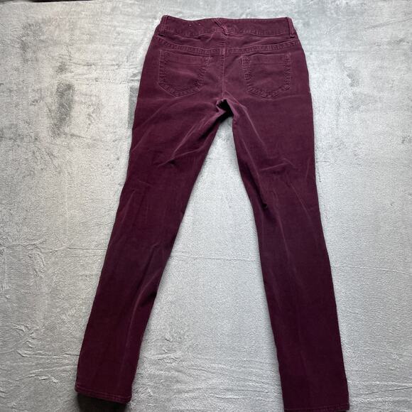 Maurices Women's Slim Wine Burgundy Corduroy Dress Mid Rise Pants Carrier Size M - Picture 5 of 10